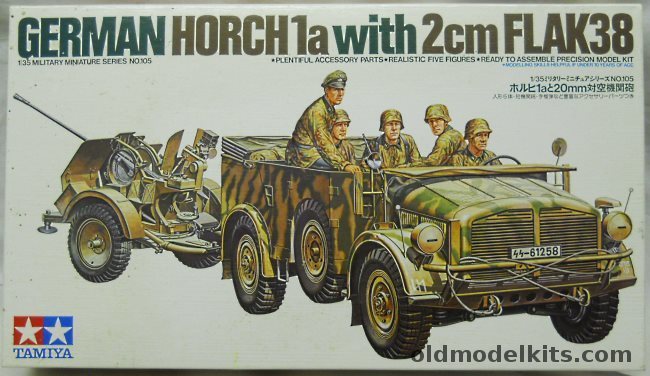 Tamiya 1/35 German Horch 1a With 2cm Flak38, 3605 plastic model kit